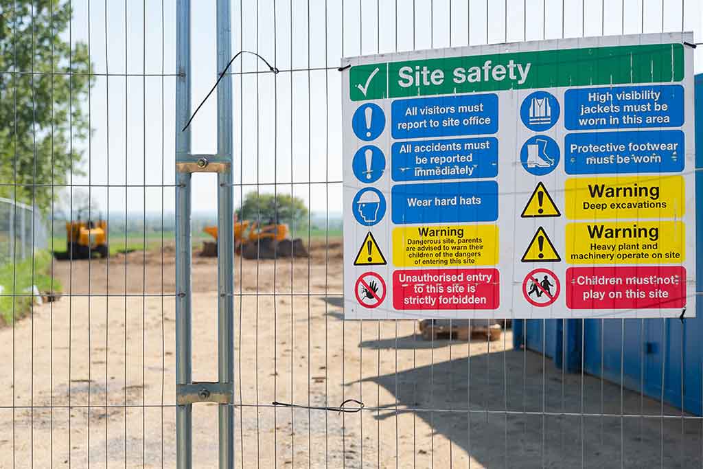 Site boards and safety signage